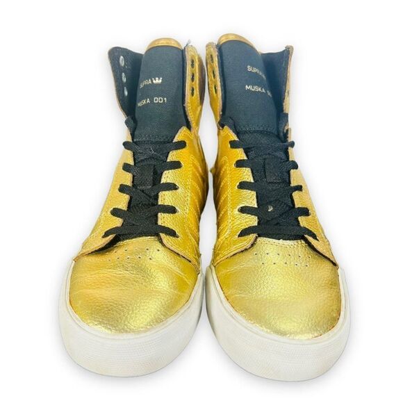 Supra Muska 001 Skytop Metallic Gold / Black S13021K Youth 5 - Picture 3 of 11